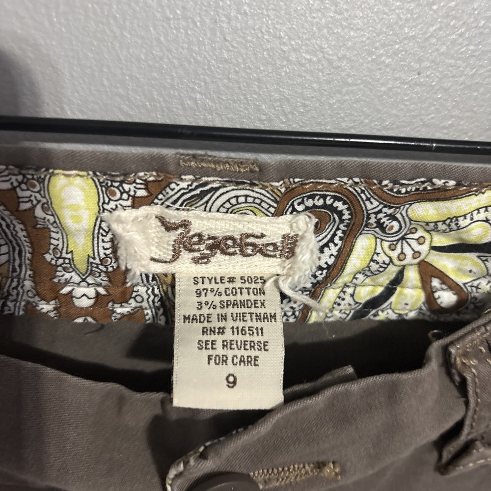 Womens Jezebell Mid Rise Boot Cut Brown Khakis Pants Sz 9 Jeans - Picture 5 of 12